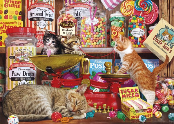 GIBSONS, G6237, 5012269062373, PUZZLE ANIMALI GIBSONS GATTI PAW DROPS AND SUGAR MICE 1000 PZ