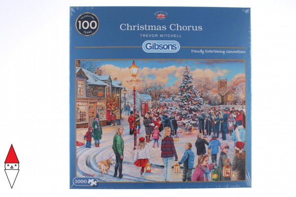 GIBSONS, G6275, 5012269062755, PUZZLE TEMATICO GIBSONS NATALE CHRISTMAS CHORUS 1000 PZ