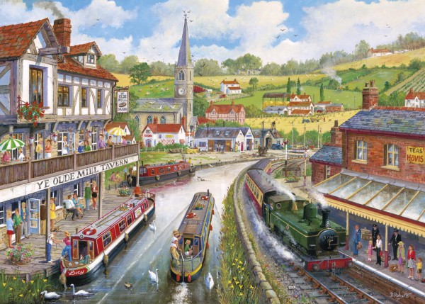 GIBSONS, G6240, 5012269062403, PUZZLE PAESAGGI GIBSONS VILLAGGI YE OLDE MILL TAVERN 1000 PZ