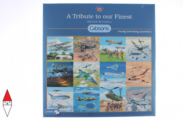 GIBSONS, G6242, 5012269062427, PUZZLE MEZZI DI TRASPORTO GIBSONS AEREI A TRIBUTE TO OUR FINEST 1000 PZ