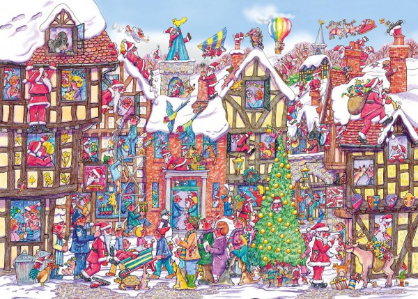 GIBSONS, G6251, 5012269062519, PUZZLE TEMATICO GIBSONS NATALE SEVENTY-SIX SANTAS 1000 PZ