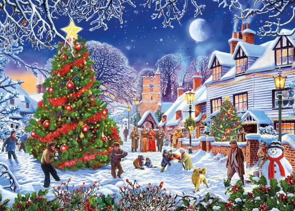 GIBSONS, G6224, 5012269062243, PUZZLE TEMATICO GIBSONS NATALE THE VILLAGE CHRISTMAS TREE 1000 PZ