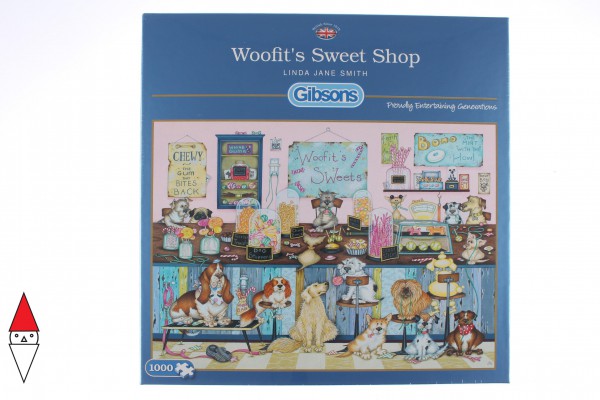 GIBSONS, G6233, 5012269062335, PUZZLE ANIMALI GIBSONS CANI WOOFITS SWEET SHOP 1000 PZ