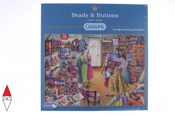 GIBSONS, G6159, 5012269061598, PUZZLE TEMATICO GIBSONS MESTIERI BEADS AND BUTTONS 1000 PZ