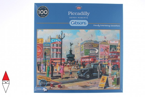 GIBSONS, G6256, 5012269062564, PUZZLE TEMATICO GIBSONS CITTA PICCADILLY LONDRA 1000 PZ