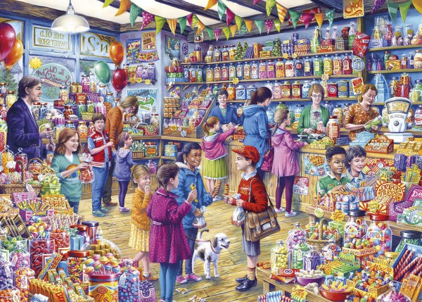 GIBSONS, G6274, 5012269062748, PUZZLE TEMATICO GIBSONS NEGOZI THE OLD SWEET SHOP 1000 PZ