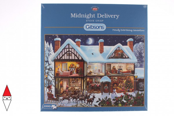 GIBSONS, G6155, 5012269061550, PUZZLE TEMATICO GIBSONS NATALE MIDNIGHT DELIVERY 1000 PZ