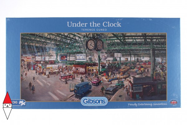 GIBSONS, G4032, 5012269040326, PUZZLE MEZZI DI TRASPORTO GIBSONS TRENO UNDER THE CLOCK STAZIONE 636 PZ
