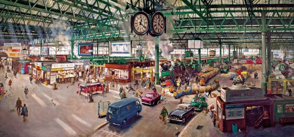 GIBSONS, G4032, 5012269040326, PUZZLE MEZZI DI TRASPORTO GIBSONS TRENO UNDER THE CLOCK STAZIONE 636 PZ