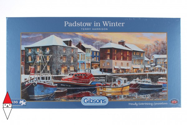 GIBSONS, G4039, 5012269040395, PUZZLE PAESAGGI GIBSONS PORTI PADSTOW IN WINTER 636 PZ