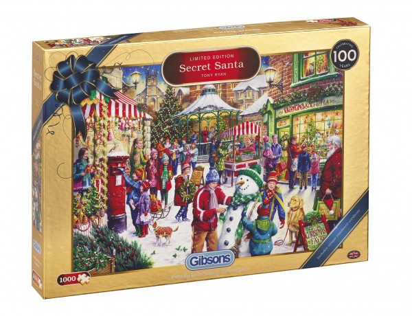 GIBSONS, G2019, 5012269020199, PUZZLE TEMATICO GIBSONS NATALE SECRET SANTA CHRISTMAS LIMITED EDITION 1000 PZ