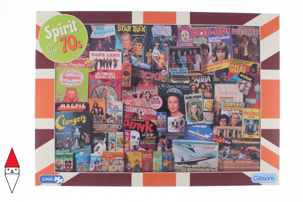 GIBSONS, G7083, 5012269070835, PUZZLE OGGETTI GIBSONS VINTAGE SPIRIT OF THE 70S 1000 PZ