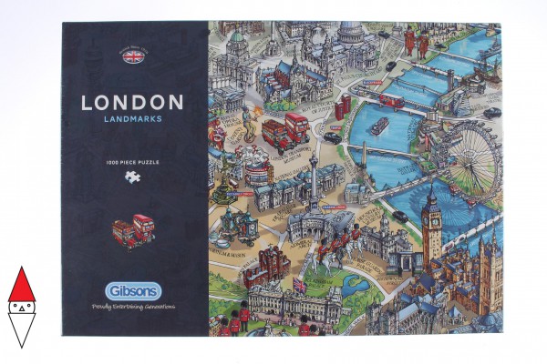 GIBSONS, G7066, 5012269070668, PUZZLE TEMATICO GIBSONS CITTA LONDON LANDMARKS LONDRA 1000 PZ