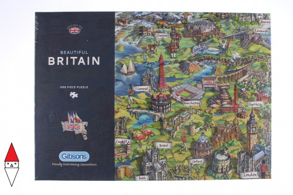 GIBSONS, G7080, 5012269070804, PUZZLE TEMATICO GIBSONS NAZIONI BEAUTIFUL BRITAIN 1000 PZ