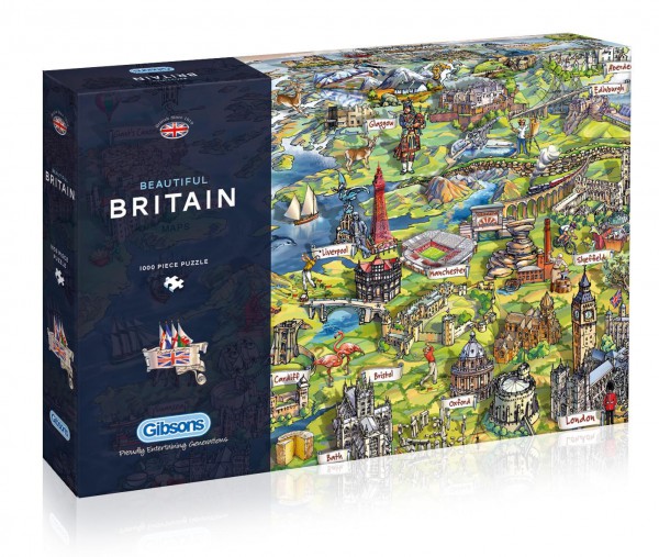 GIBSONS, G7080, 5012269070804, PUZZLE TEMATICO GIBSONS NAZIONI BEAUTIFUL BRITAIN 1000 PZ