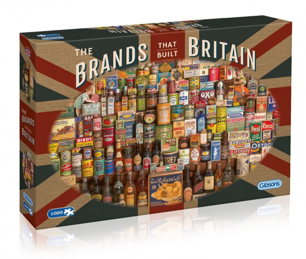 GIBSONS, G7073, 5012269070736, PUZZLE OGGETTI GIBSONS VINTAGE THE BRANDS THAT BUILT BRITAIN 1000 PZ