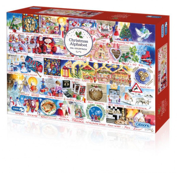 GIBSONS, G7104, 5012269071047, PUZZLE TEMATICO GIBSONS NATALE CHRISTMAS ALPHABET 1000 PZ