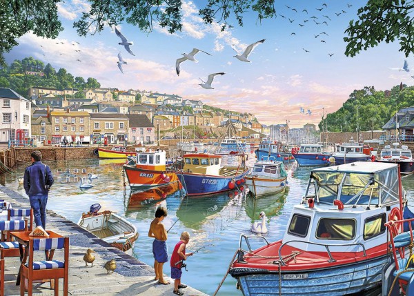 GIBSONS, G3428, 5012269034288, PUZZLE MEZZI DI TRASPORTO BARCHE PESCA 500 PZ