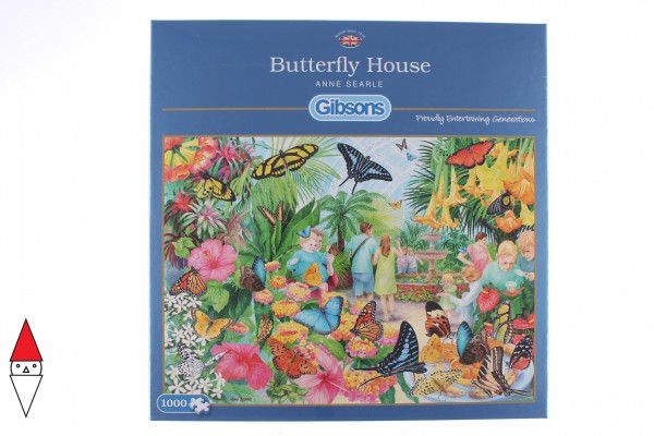 GIBSONS, G6231, 5012269062311, PUZZLE ANIMALI GIBSONS FARFALLE BUTTERFLY HOUSE 1000 PZ