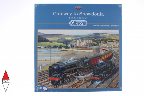 GIBSONS, G916, 5012269009163, PUZZLE MEZZI DI TRASPORTO GIBSONS TRENI GATEWAY TO SNOWDONIA 1000 PZ