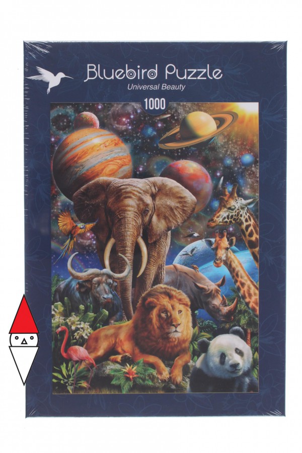 BLUEBIRD, BLUEBIRD-PUZZLE-70012, 3663384700125, PUZZLE ANIMALI BLUEBIRD ANIMALI VARI UNIVERSAL BEAUTY 1000 PZ