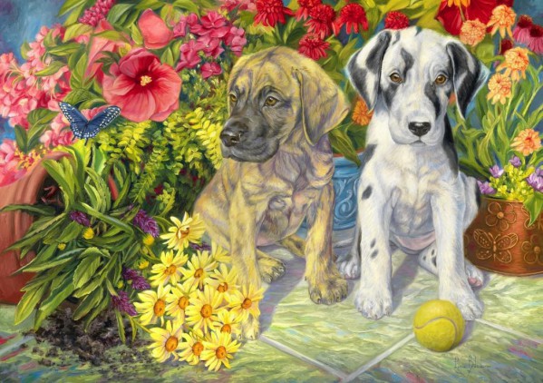 BLUEBIRD, BLUEBIRD-PUZZLE-70068, 3663384700682, PUZZLE ANIMALI BLUEBIRD CANI DOUBLE TROUBLE 1000 PZ