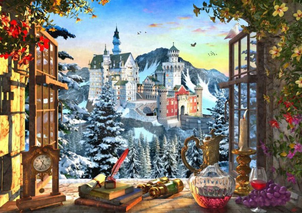 BLUEBIRD, BLUEBIRD-PUZZLE-70122, 3663384701221, PUZZLE EDIFICI BLUEBIRD CASTELLI E PALAZZI MOUNTAIN CASTLE 1000 PZ