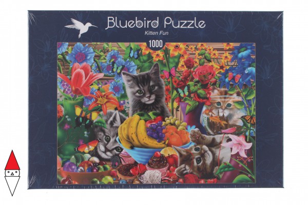 BLUEBIRD, BLUEBIRD-PUZZLE-70183, 3663384701832, PUZZLE ANIMALI BLUEBIRD GATTI KITTEN FUN 1000 PZ