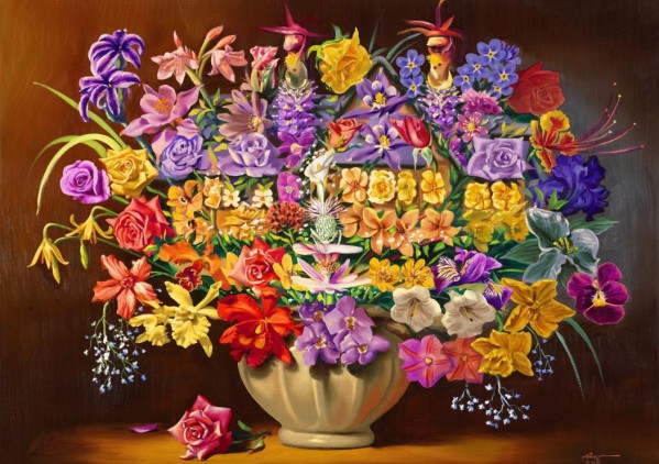 BLUEBIRD, BLUEBIRD-PUZZLE-70096, 3663384700965, PUZZLE TEMATICO BLUEBIRD FIORI E GIARDINI HOUSE PLANTS 1000 PZ