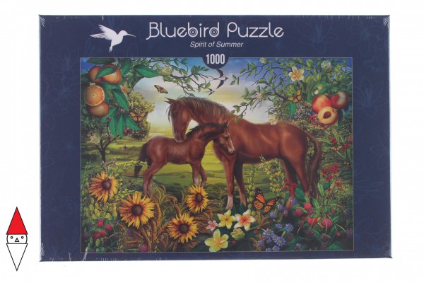 BLUEBIRD, BLUEBIRD-PUZZLE-70186, 3663384701863, PUZZLE ANIMALI BLUEBIRD CAVALLI SPIRIT OF SUMMER 1000 PZ