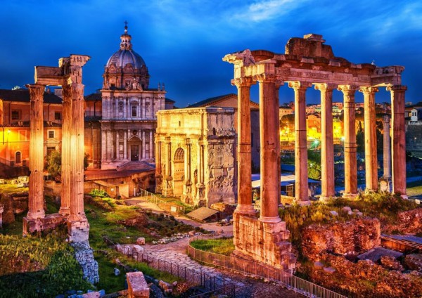 BLUEBIRD, BLUEBIRD-PUZZLE-70264, 3663384702648, PUZZLE PAESAGGI BLUEBIRD CITTA ROMAN FORUM ROMA 1000 PZ