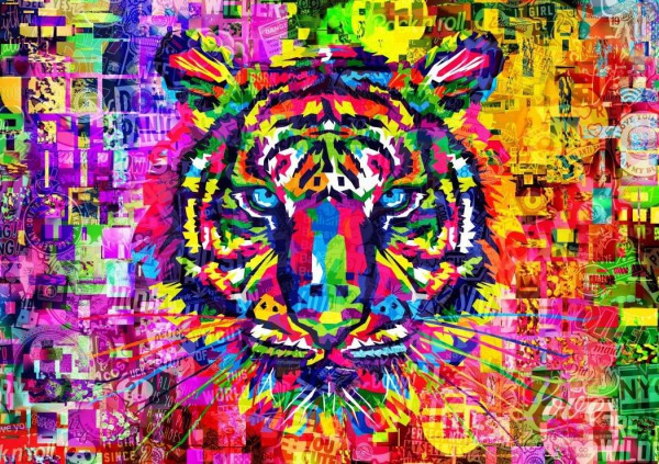 BLUEBIRD, BLUEBIRD-PUZZLE-70221, 3663384702211, PUZZLE ANIMALI BLUEBIRD TIGRI WONDERFUL TIGER 1000 PZ
