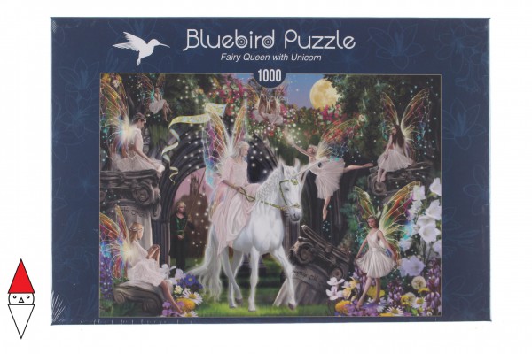 BLUEBIRD, BLUEBIRD-PUZZLE-70114, 3663384701146, PUZZLE GRAFICA BLUEBIRD FANTASY FAIRY QUEEN WITH UNICORN 1000 PZ