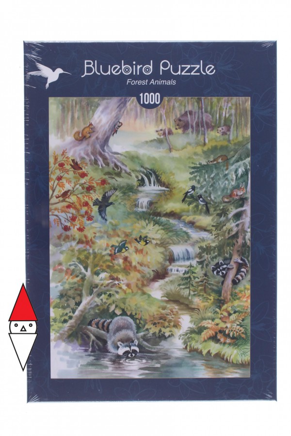 BLUEBIRD, BLUEBIRD-PUZZLE-70025, 3663384700255, PUZZLE ANIMALI BLUEBIRD FORESTA FOREST ANIMALS 1000 PZ