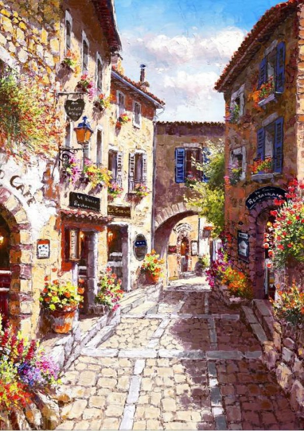 BLUEBIRD, BLUEBIRD-PUZZLE-70056, 3663384700569, PUZZLE PAESAGGI BLUEBIRD VILLAGGI EZE VILLAGE 1000 PZ