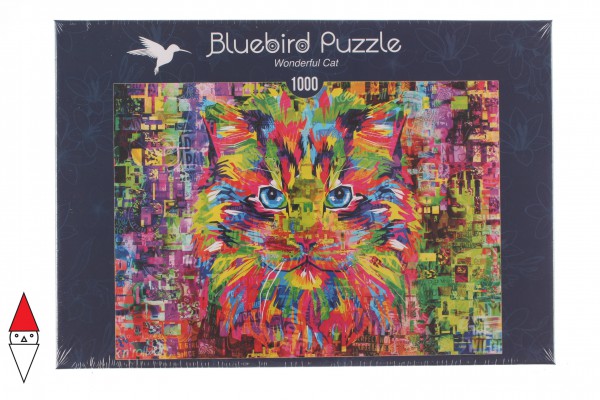 BLUEBIRD, BLUEBIRD-PUZZLE-70220, 3663384702204, PUZZLE ANIMALI BLUEBIRD GATTI WONDERFUL CAT 1000 PZ