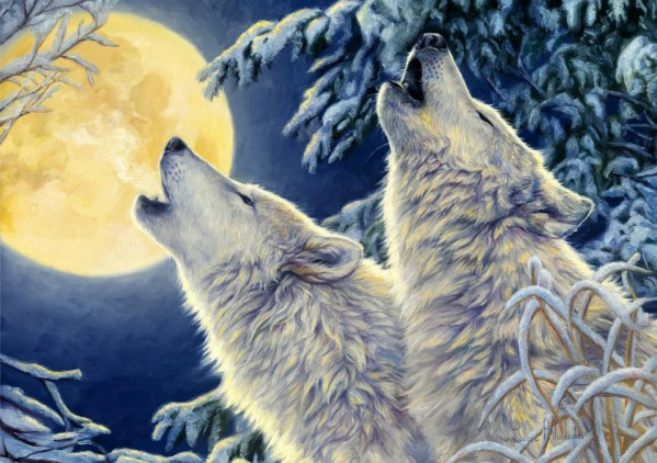 BLUEBIRD, BLUEBIRD-PUZZLE-70071, 3663384700712, PUZZLE ANIMALI BLUEBIRD LUPI MOONLIGHT 1000 PZ