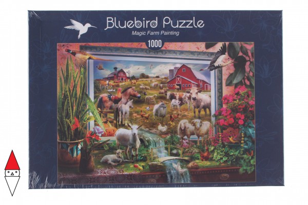 BLUEBIRD, BLUEBIRD-PUZZLE-70029, 3663384700293, PUZZLE ANIMALI BLUEBIRD FATTORIA MAGIC FARM PAINTING 1000 PZ