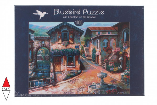 BLUEBIRD, 70503-P, 3663384705038, PUZZLE PAESAGGI BLUEBIRD VILLAGGI THE FOUNTAIN ON THE SQUARE 1000 PZ