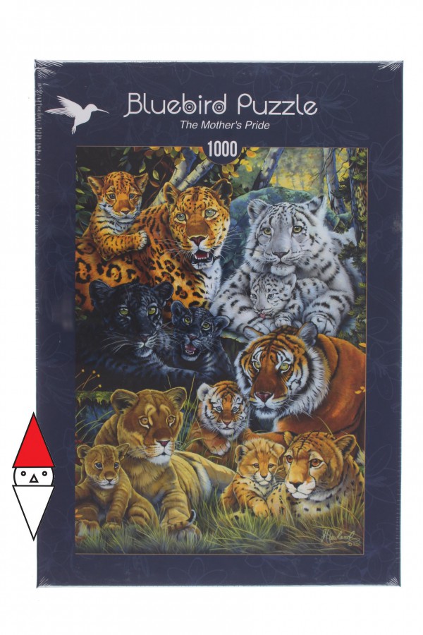 BLUEBIRD, BLUEBIRD-PUZZLE-70082, 3663384700828, PUZZLE ANIMALI BLUEBIRD TIGRI THE MOTHERS PRIDE 1000 PZ