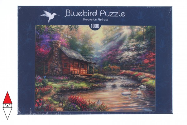BLUEBIRD, BLUEBIRD-PUZZLE-70206, 3663384702068, PUZZLE EDIFICI BLUEBIRD COTTAGES E CHALETS BROOKSIDE RETREAT 1000 PZ