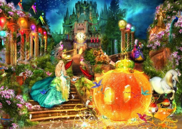 BLUEBIRD, BLUEBIRD-PUZZLE-70197, 3663384701979, PUZZLE TEMATICO BLUEBIRD FIABE E GNOMI CINDERELLA 1000 PZ