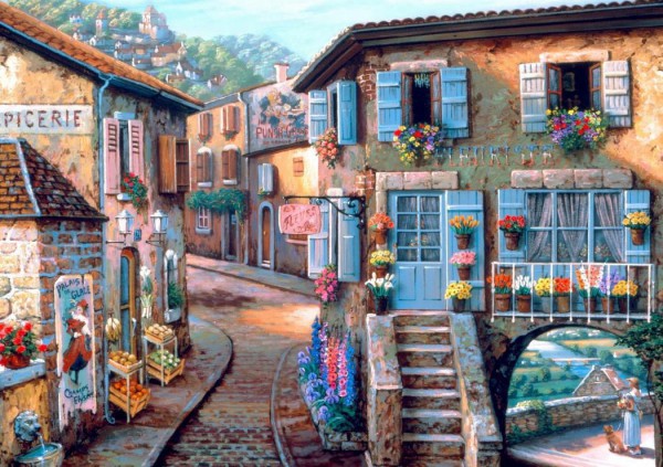 BLUEBIRD, BLUEBIRD-PUZZLE-70125, 3663384701252, PUZZLE PAESAGGI BLUEBIRD VILLAGGI LE FLEURISTE 1000 PZ