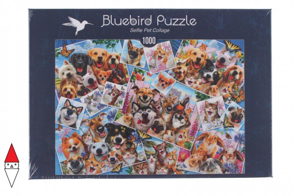 BLUEBIRD, BLUEBIRD-PUZZLE-70283, 3663384702839, PUZZLE ANIMALI BLUEBIRD ANIMALI VARI SELFIE PET COLLAGE 1000 PZ