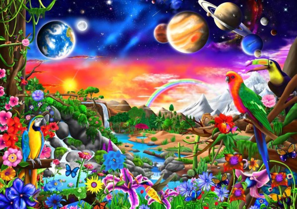 BLUEBIRD, BLUEBIRD-PUZZLE-70151, 3663384701511, PUZZLE PAESAGGI BLUEBIRD FANTASY COSMIC PARADISE 1000 PZ