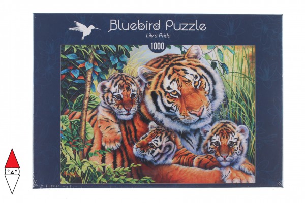 BLUEBIRD, BLUEBIRD-PUZZLE-70080, 3663384700804, PUZZLE ANIMALI BLUEBIRD TIGRI LILYS PRIDE 1000 PZ