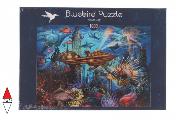 BLUEBIRD, BLUEBIRD-PUZZLE-70121, 3663384701214, PUZZLE PAESAGGI BLUEBIRD FONDALI MARINI AQUA CITY 1000 PZ
