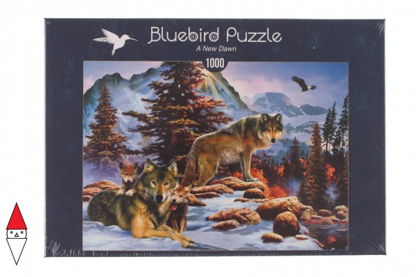 BLUEBIRD, BLUEBIRD-PUZZLE-70290, 3663384702907, PUZZLE ANIMALI BLUEBIRD LUPI A NEW DAWN 1000 PZ
