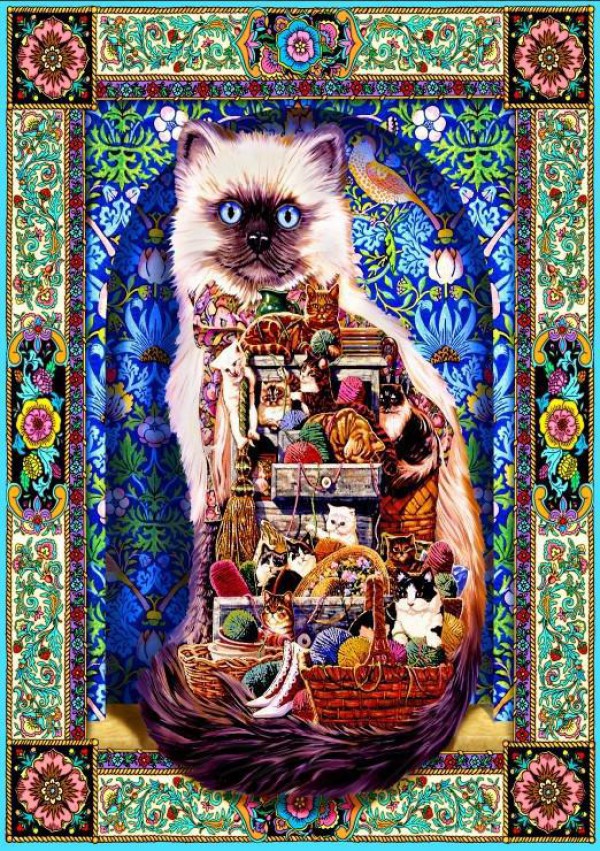 BLUEBIRD, BLUEBIRD-PUZZLE-70154, 3663384701542, PUZZLE ANIMALI BLUEBIRD GATTI CATS GALORE 1500 PZ