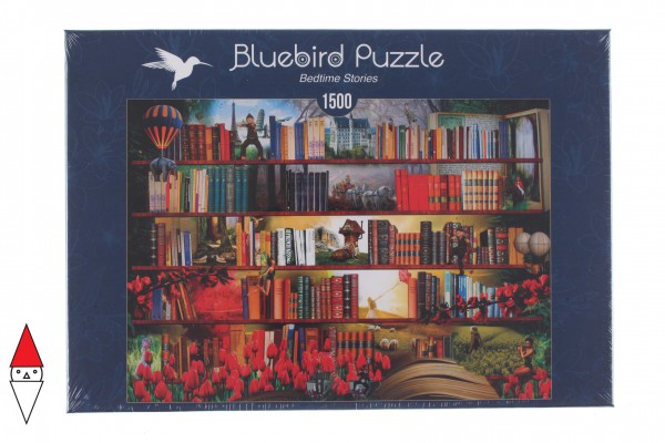 BLUEBIRD, BLUEBIRD-PUZZLE-70281, 3663384702815, PUZZLE TEMATICO BLUEBIRD LIBRERIA BEDTIME STORIES 1500 PZ